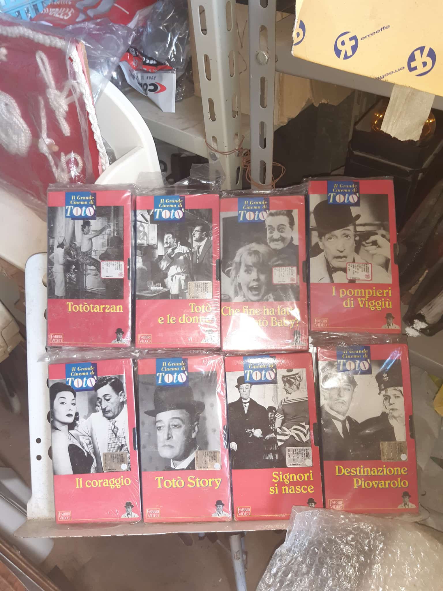 Selection of Totò VHS tapes