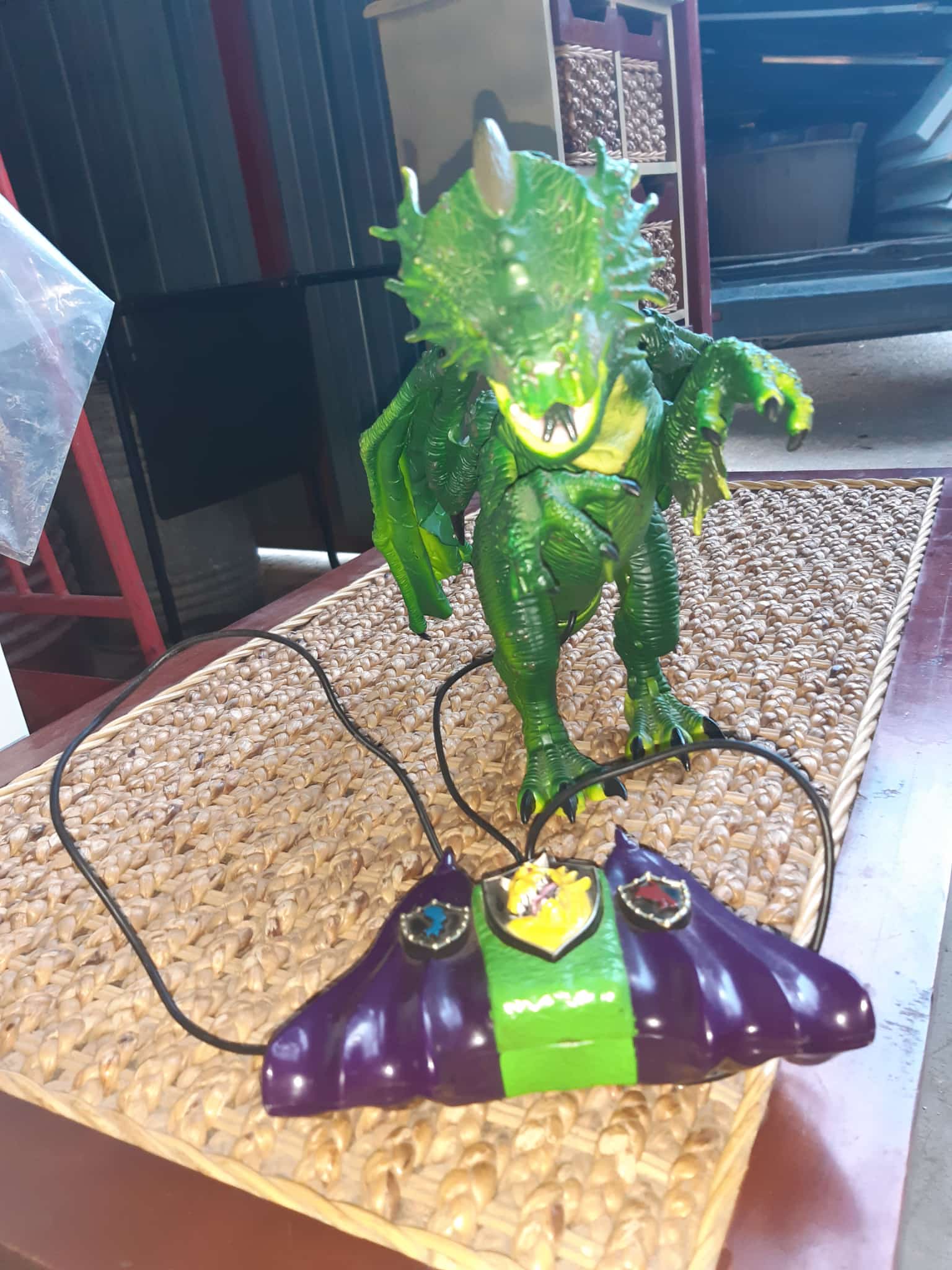 Green interactive dragon