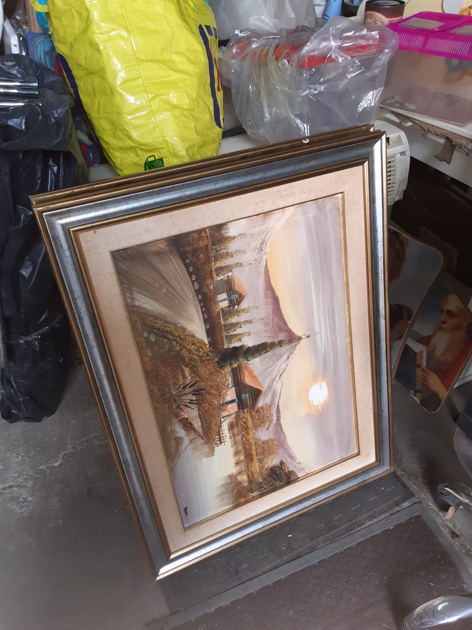 Framed city artwork